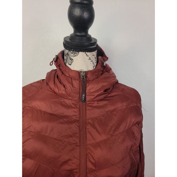 TUMI Down Puffer Jacket Size Small S Hoodie Packable - Picture 4 of 12